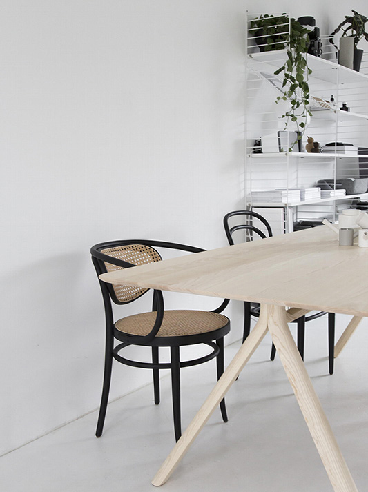 ミニマルな空間に並ぶTHONET 209